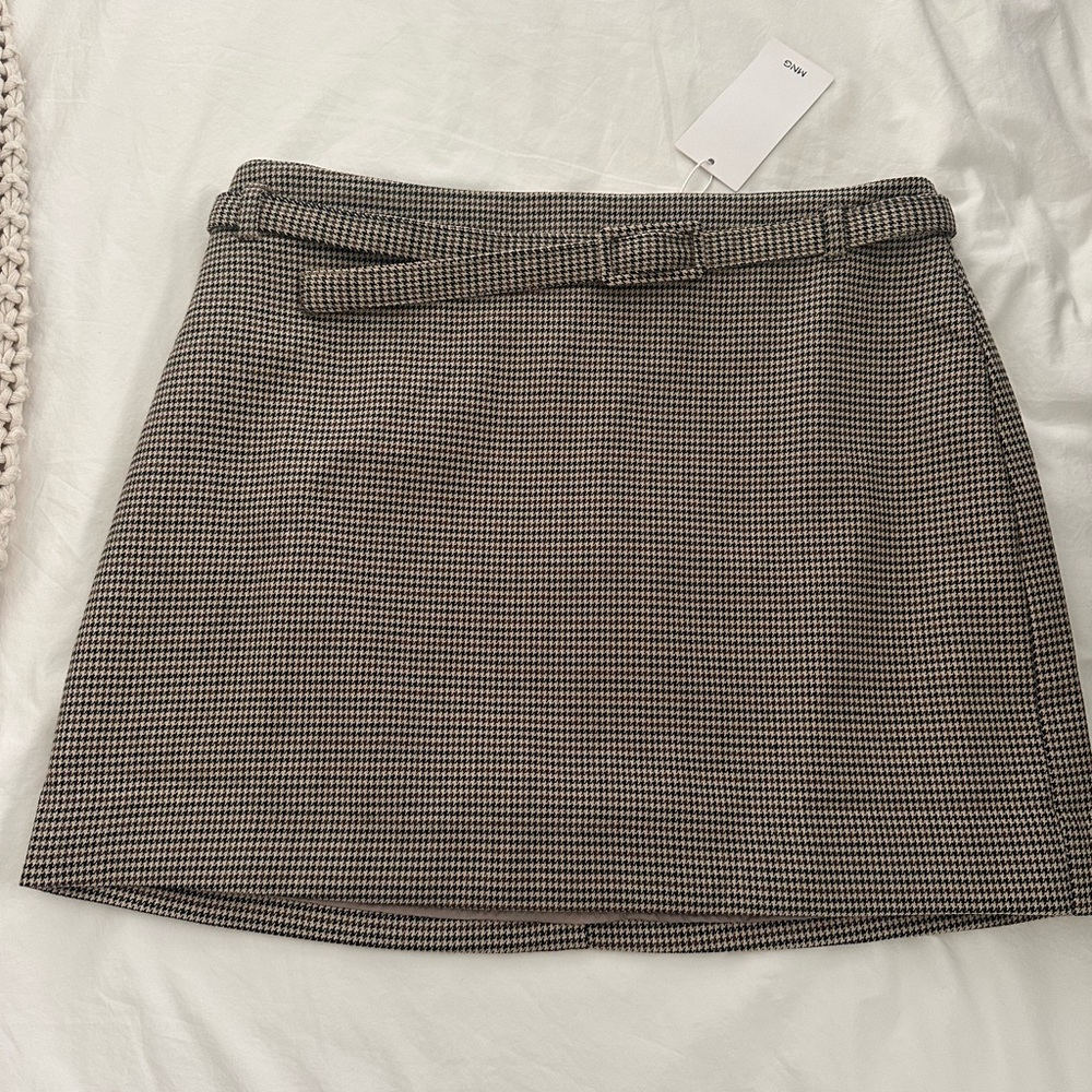 Houndstooth Skirt from Mango